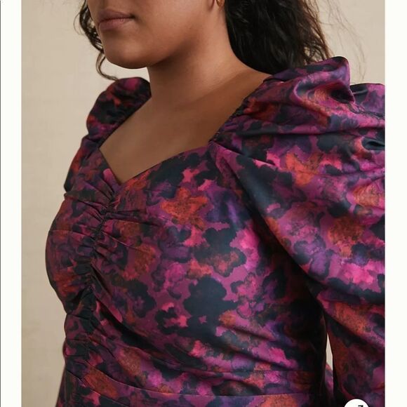 NWT Anthropologie Samant Chauhan Samara Cropped Blouse 1X B-1181 - Picture 2 of 3